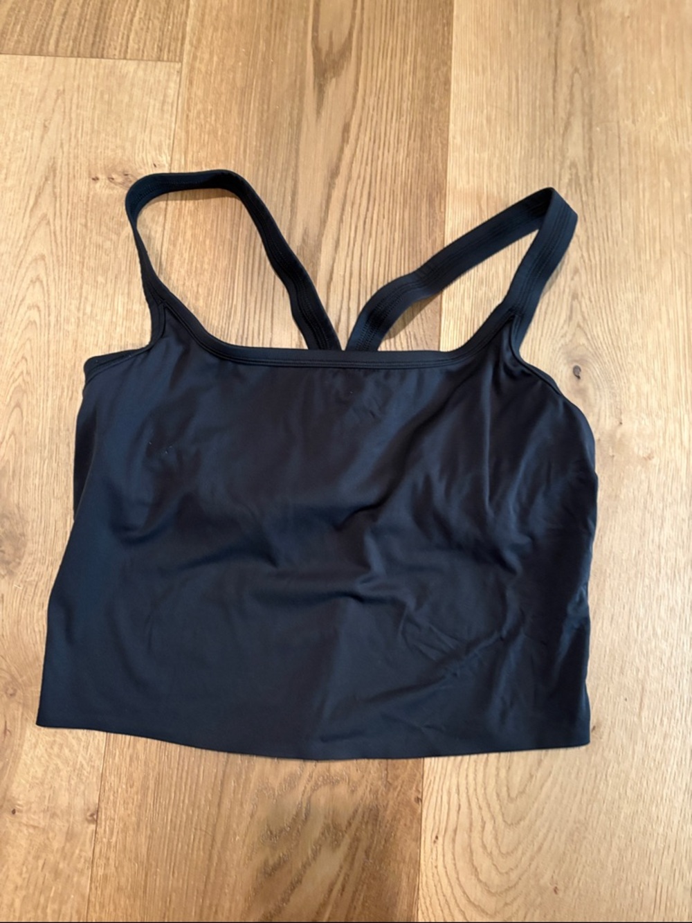 RHONE Black Double-Strap Tank Top